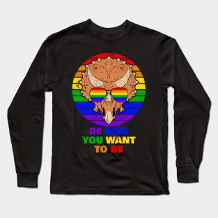 LGBTQ Funny Triceratops Long Sleeve T-Shirt